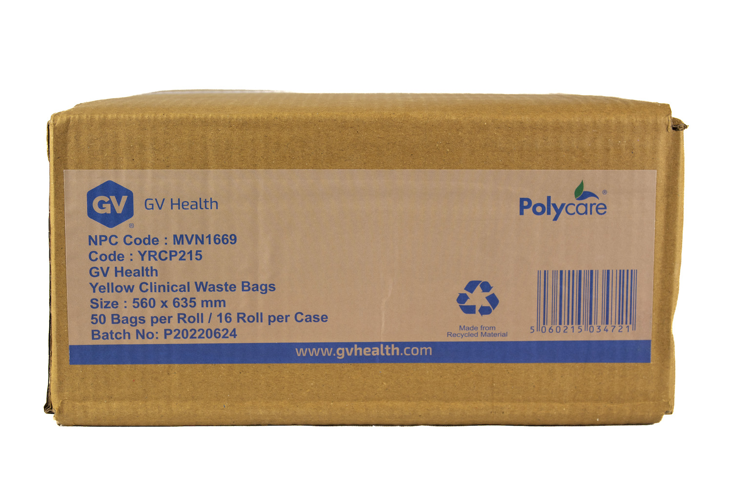 Light Duty Yellow Clinical Waste Bag Small Printed GV Health