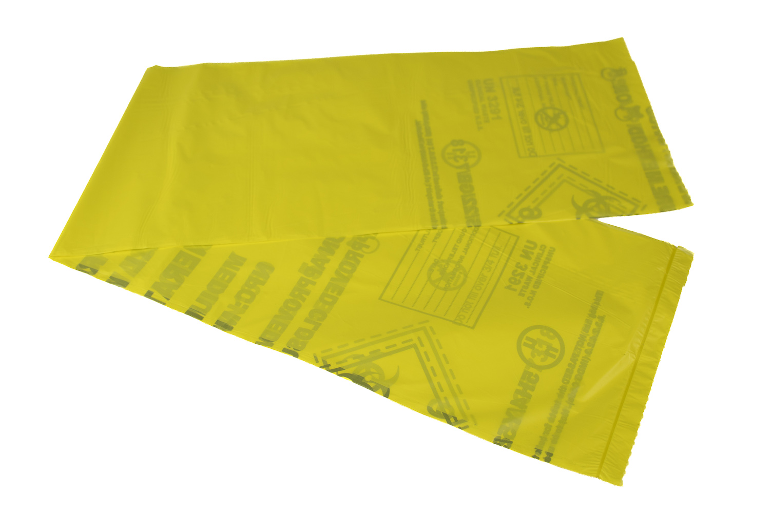 Light Duty Yellow Clinical Waste Bag Small Printed GV Health