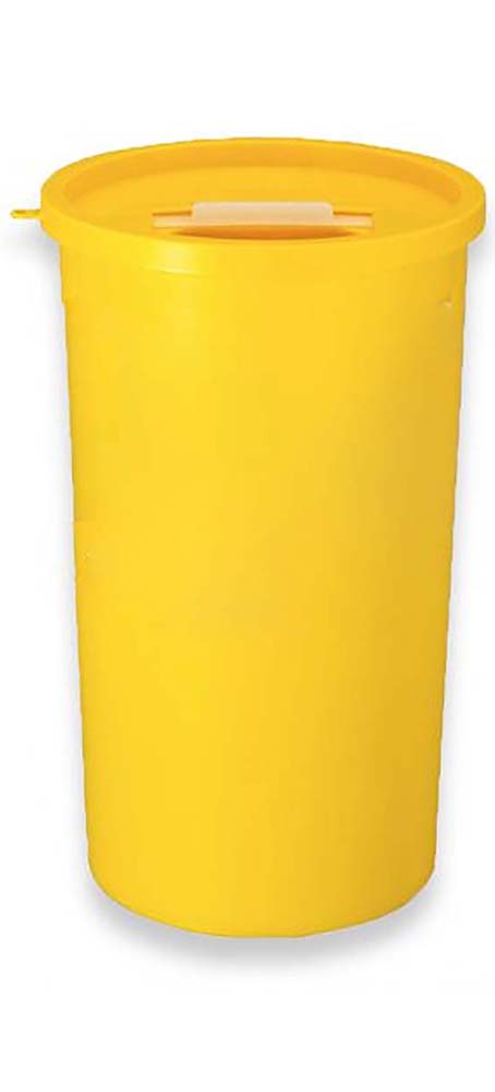 Yellow Sharps Box Plastic